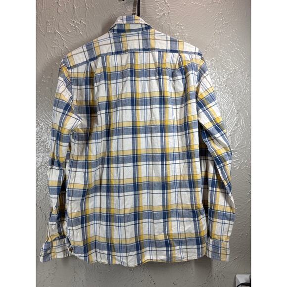 Lands' End Mens Plaid Long Sleeve Button Down Collared Shirt Size Small 14-141/2 - Picture 4 of 5